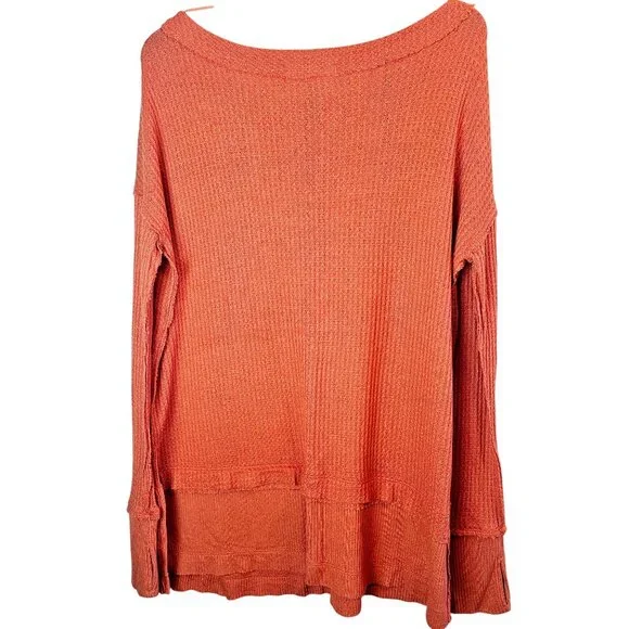 We the Free, Free People, North Shore Thermal Tunic Top, Coral, S - Picture 5 of 9